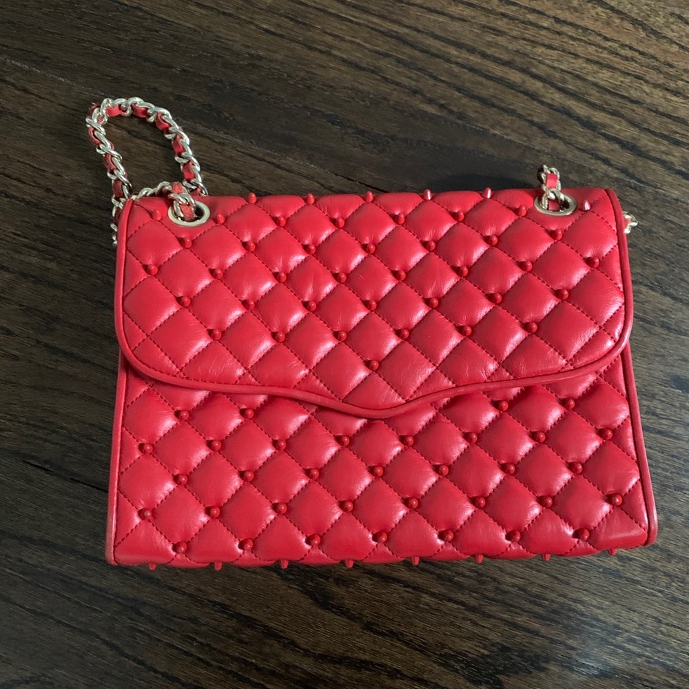 Rebecca Minkoff red quilted adjustable bag